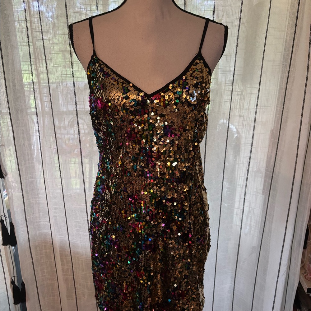 PrettyLittleThing Kids Multicolor Sequin Dress